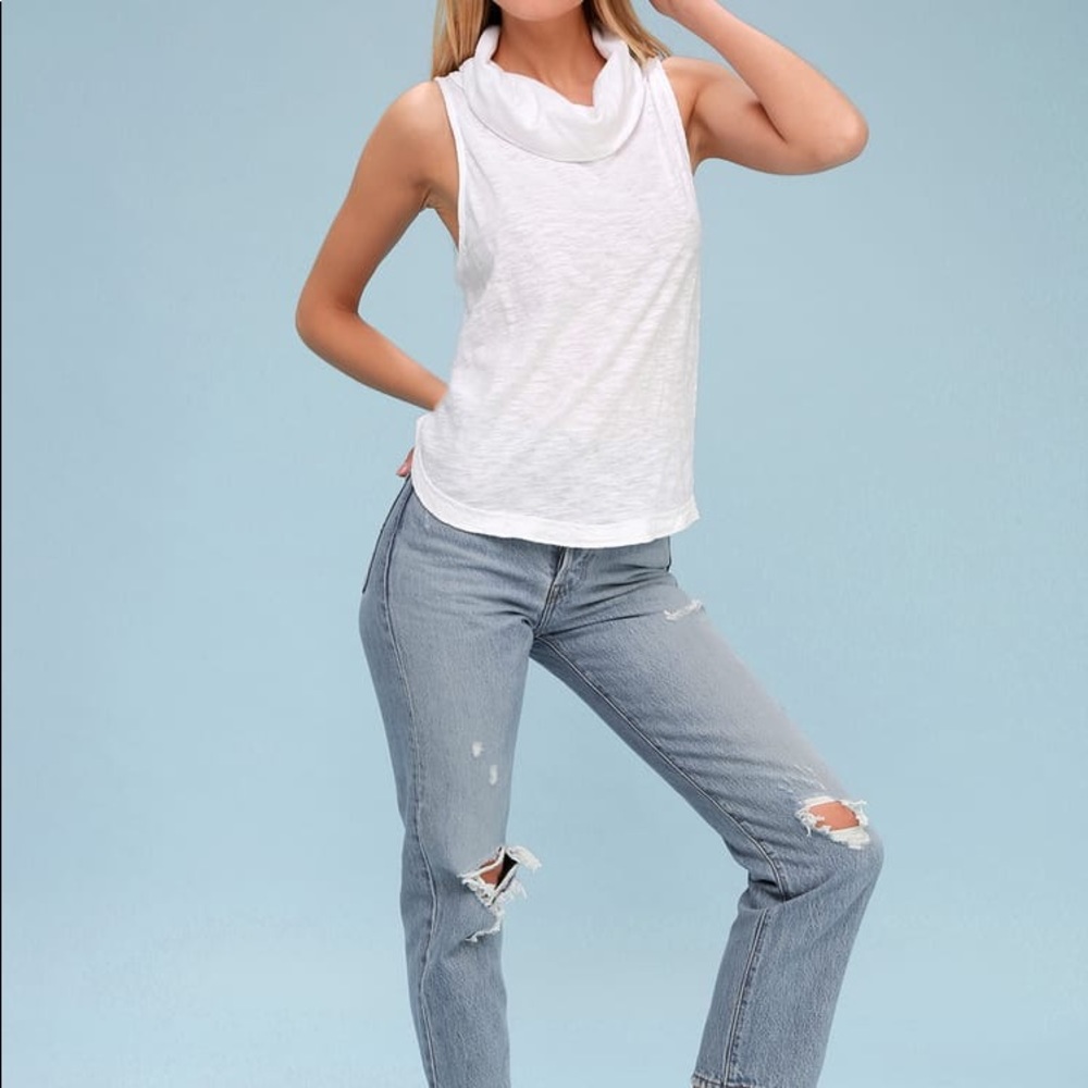 FREE PEOPLE Summerthing Sleeveless Turtleneck Top